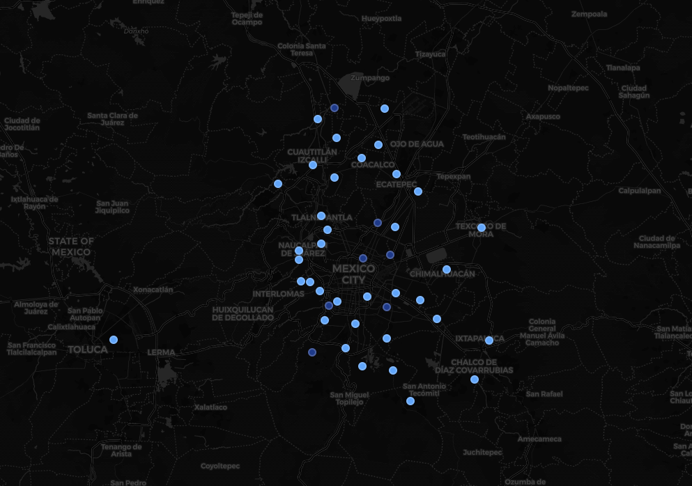 Mapa de Estaciones RAIM